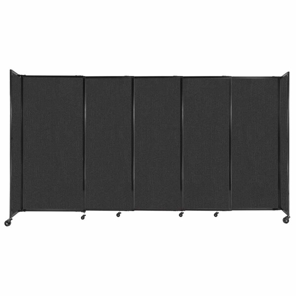 StraightWall Sliding Portable Partition 11'3" x 6' Black Fabric